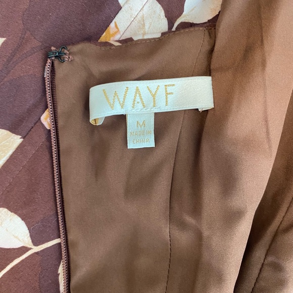 Wayf Brown and Cream Floral Midi Dress - Picture 5 of 5